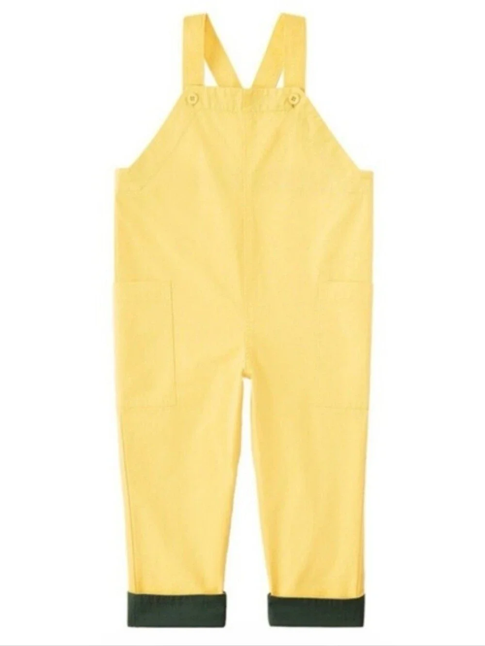 The Sunday collective Fisherman Overralls Samoan Sun Yellow Cropped New Roll Cuf